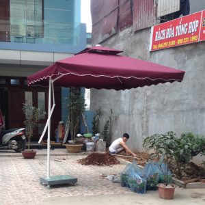 Ô Dù Lệch Tâm Vuông 2. Hòa Phát màu Đỏ